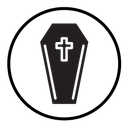 Halloween coffin icon