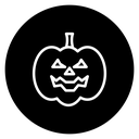Halloween Pumpkin Black Filled icon