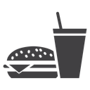 Hamburger and soft drink cup 3 icon
