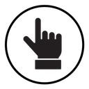 Hand clicking icon