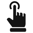 Hand clicking icon