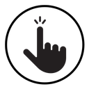 Hand clicking icon