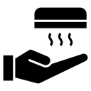 Hand dryer Black Filled icon