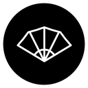 Hand fan icon