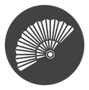 Hand fan Black Filled icon