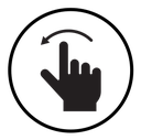 Hand, fingers, gesture, swipe, rotate icon