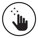 Hand, fingers, gesture, swipe, rotate icon