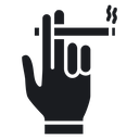 Hand holding cigarette 3 icon