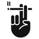 Hand holding cigarette 4 icon