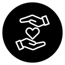 Hand holding heart 2 icon