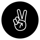 Hand peace 2 icon