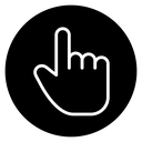 Hand pointer icon