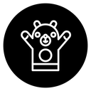 Hand puppet icon