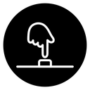 Hand push button icon