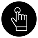 Hand push button icon