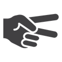Hand scissors icon
