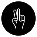 Hand scissors 2 icon