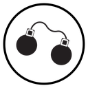Handcuffs Black Filled icon