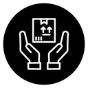 Handle With Care Package Black Filled icon