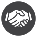 Handshake Deal Black Filled icon