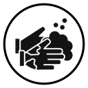 Handwashing Black Filled icon