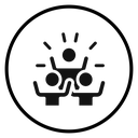 Happy people Black Filled icon