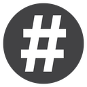 Hashtag Black Filled icon