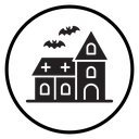 Haunted house icon