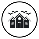 Haunted house icon