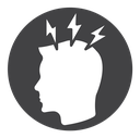 Headache Black Filled icon