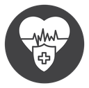 Health insurance Black Filled icon