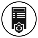 Health Insurance Black Filled icon