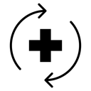Health recovery Black Filled icon