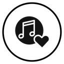 Heard heart note icon