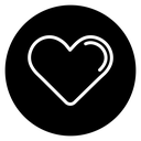 Heart Black Filled icon