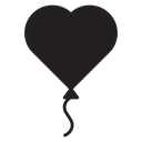 Heart balloon icon