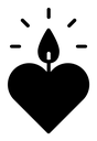 Heart candle icon