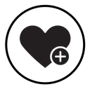 Heart plus icon