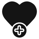 Heart plus icon