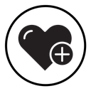 Heart plus icon
