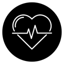 Heart rate pulse icon