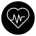 Heart rate pulse icon