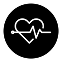 Heart rate pulse icon