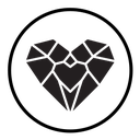 Heart shaped diamond icon