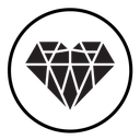Heart shaped diamond icon