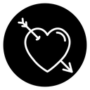 Heart with arrow 2 icon
