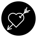 Heart with arrow icon