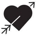 Heart with arrow icon