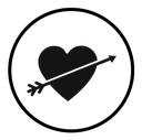 Heart with arrow icon