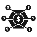 Hedge fund Black Filled icon